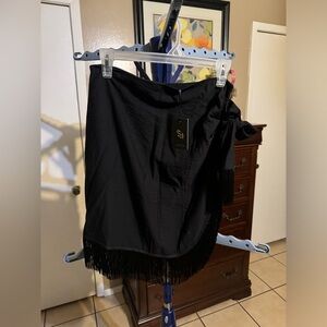 Black Fringe Skirt